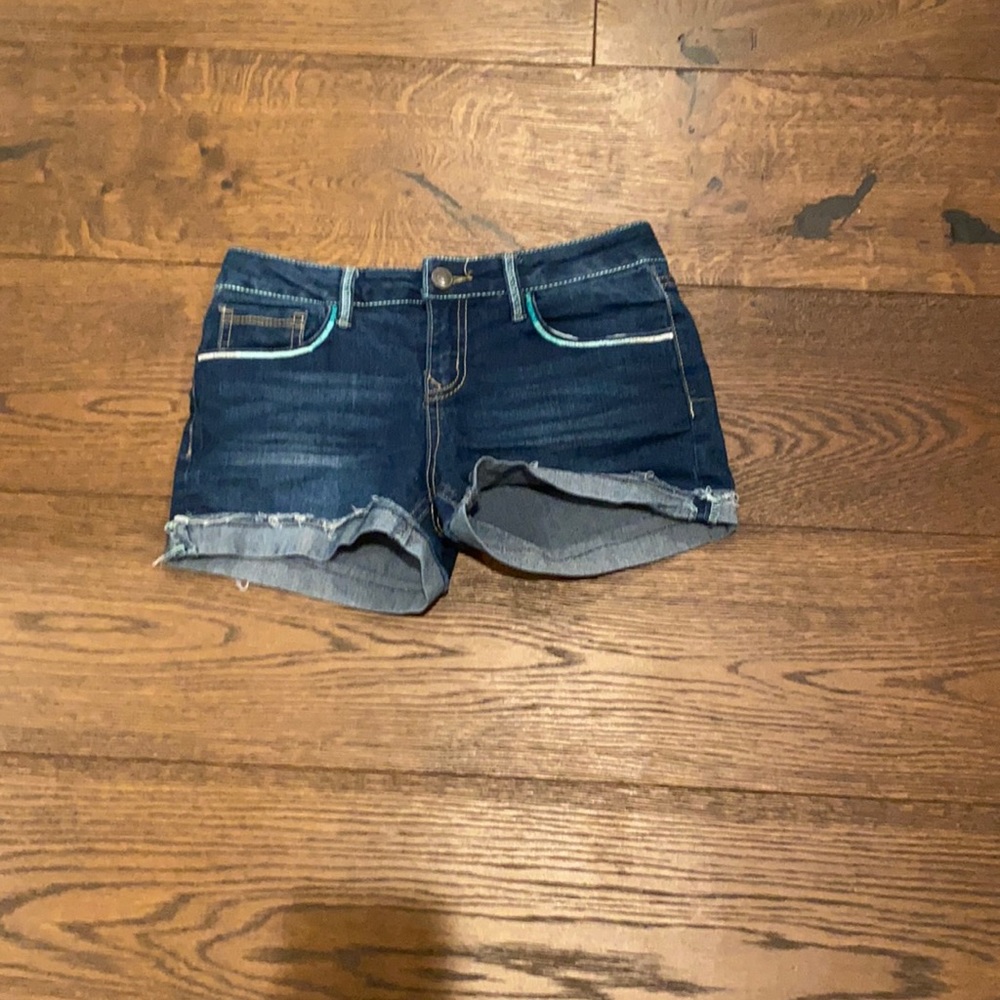 Skinny denim shorts for girls